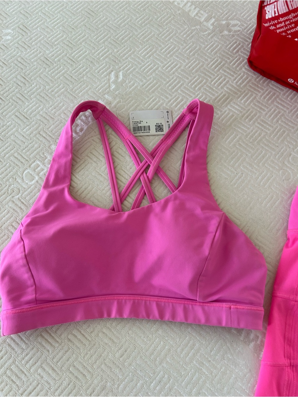 lululemon athletica Cream Energy Bra - pink